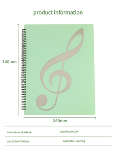 Taccuino a tema musicale A4 con elegante Design di promozione cuciture a sella e rilegatura per cucito - Product Image 5