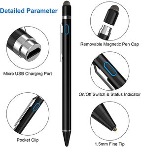 אוניברסלי מסך מגע <span class=keywords><strong>Stylus</strong></span> עט תואם Tablet טלפון נייד עבור Ipad אלומיניום - Product Image 2
