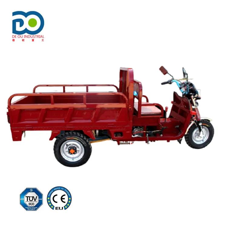 Tricycle électrique motorisé avec cabine ouverte, 1200W, 60V, 1000kg, pour ferme