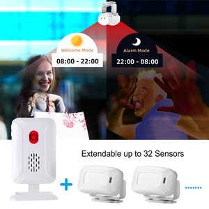 Sensor de movimiento infrarrojo Pir, timbre inalámbrico y alarma de alerta de entrada, alarma de puerta ABS, Sensor Detector humano para niños - Product Image 6