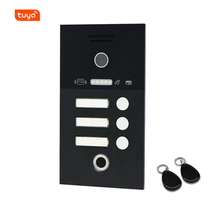 Sistema de intercomunicación con huella dactilar para puerta de 1/2/3/4 familias, casa inteligente, aplicación tuya smart, wifi, ip, de fábrica