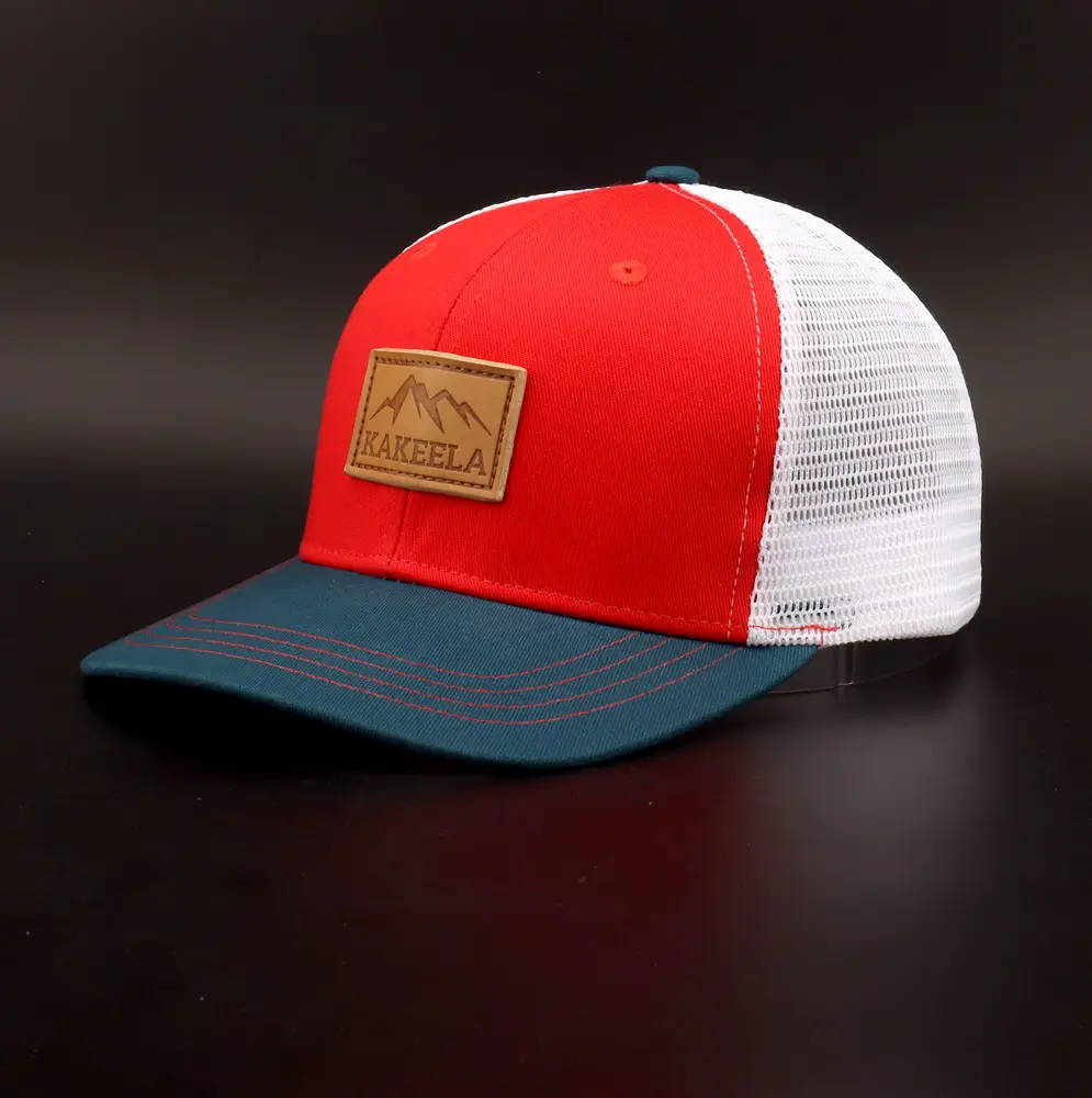 Newly Design Unisex Customized Leather Front Logo OEM Trucker Hat Custom Richardson 112 111 Style Sports Mesh Hat