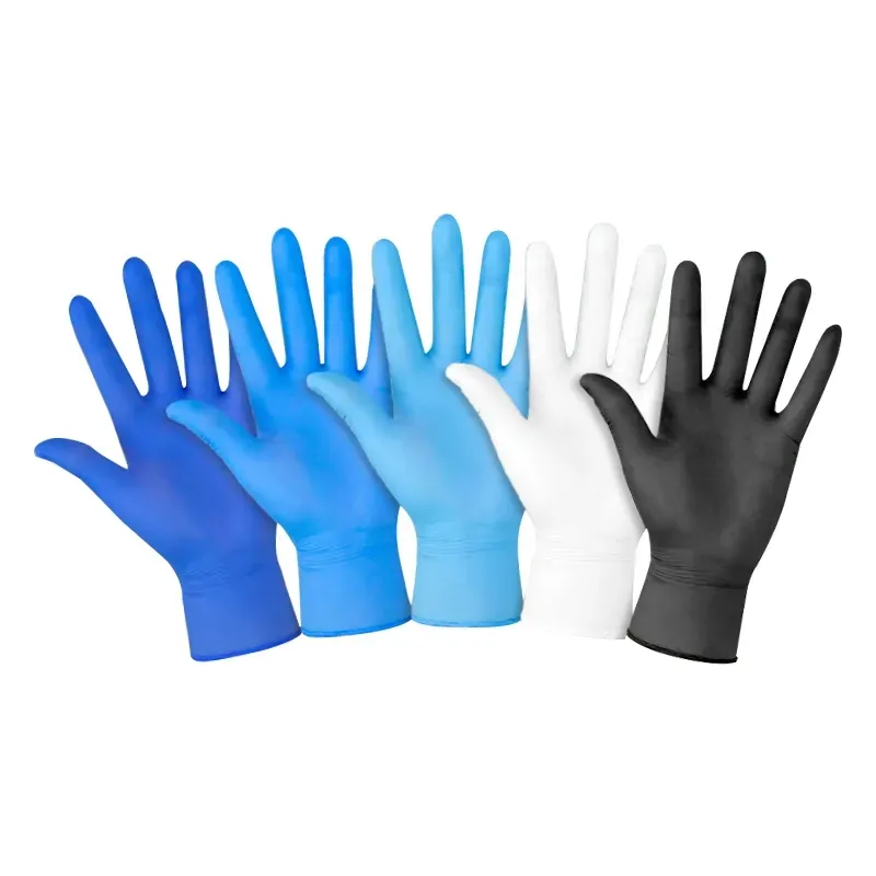 Cheap Exame guantes de nitrilo Box 4mil 6mil Black Nitrile Gloves Pure Exame eliminação de alimentos pó livre nitrilo luvas