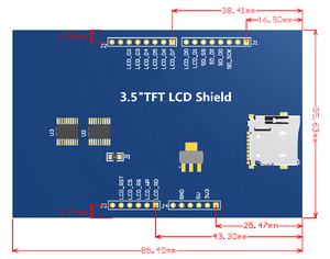 SD-Karte 8-Bit-Parallelschnittstelle MCU ILI9486 320x480 3,5-Zoll-LCD-Modul 3,5-Zoll-LCD-Display Touchscreen für Arduino UNO Mega 2560