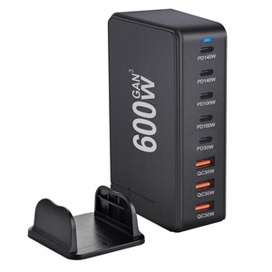 Sıcak satış Pd3.1 çok fonksiyonlu masaüstü şarj cihazı 600W GaN Pd3.1 adaptörü 8 Port hızlı USB şarj aleti cep telefonu Laptop için - Product Image 4
