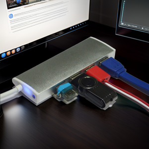 Nuovo modello di fabbrica Hub 3.0 USB In lega di alluminio a 4 porte Hub di trasferimento dati In Stock per uso Ethernet - Product Image 2