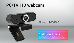 720p Plug-and-Play USB Web <strong>Camera</strong> with 1/6&quot; CMOS <strong>Sensor</strong> Mini Laptop Webcam with Built-in Microphone Fixed Focus for Skype - Product Image 2