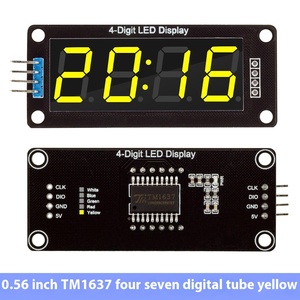 Display digitale 0.56 pollici a 4-Bit 7-segmento modulo orologio TM1637 IIC interfaccia ICs prodotto - Product Image 2