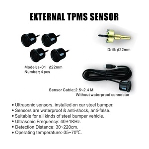自动Parktronic带4个传感器反向雷达监视器检测器系统背光显示LED停车传感器 - Product Image 2