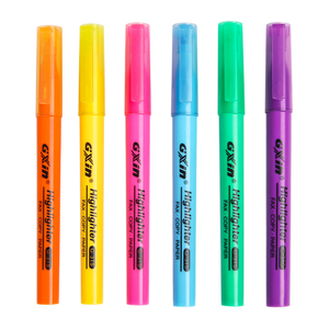 Punta de cincel multicolor Gxin con clip rotulador resaltador fluorescente para niños Juego de rotuladores personalizados de dibujo