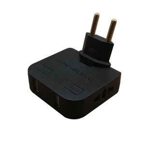 Cantell Enchufe DE LA UE Enchufe giratorio de 180 grados con 2 convertidor USB 4 en 1 Enchufe de extensión de EE. UU. Mini enchufes adaptadores de enchufe múltiple - Product Image 4