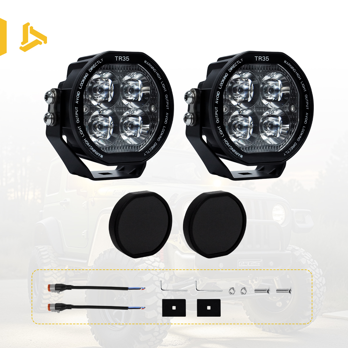 Kit de luces (par + cubierta negra)