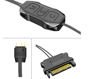ARGB mini Controller 5V 3Pin Aura RGB Controller plastica SATA alimentatore striscia luminosa cavo telecomando - Product Image 5