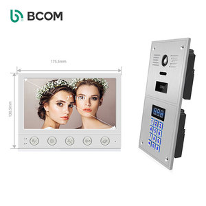 Sistema de intercomunicación de videoportero con cable de 2 unidades, Monitor de desbloqueo remoto, visión nocturna impermeable, construcción de Metal para exteriores Tuya