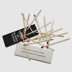 Advanced Black Cardboard <strong>Match</strong> Boxes Custom Text Pattern Birthday Party Companion Gift with Stick Shape Cheap Baking Matchboxes - Product Image 1