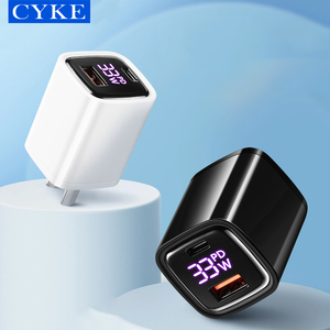 CYKE ที่ชาร์จโทรศัพท์มือถือรุ่น Mini Qc 3.0 33W,พร้อมจอแสดงผล Led Usb Type C Pd 3.0ชาร์จเร็ว K02 - Product Image 2
