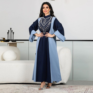 Dubai zarif elbise orta doğu <span class=keywords><strong>Turkiye</strong></span> arap Splice kadın elbisesi islam giyim kadın mütevazı elbise