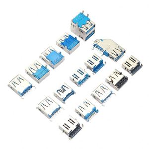 9针6针4针USB a插座公端子垂直SMT USB a型C母公插头PCB数据连接器usb3.0用于焊接 - Product Image 1