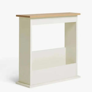 Mesa auxiliar Simple multifuncional blanca de madera de construcción robusta, mesa de centro de 2 capas para dormitorio y sala de estar - Product Image 5