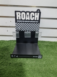 L forma di piccolo metallo espositore nero bancone ripiano con 3 ganci per il negozio al dettaglio - Product Image 2