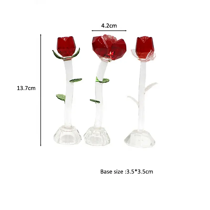 Belas Crystal Rose Crystal Decorative Flores De Cristal Para Casa Itens Decorativos