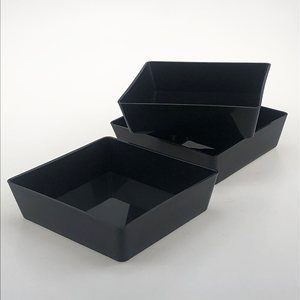 定制聚丙烯塑料小方片上菜盘盒托盘 - Product Image 3