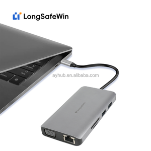 Schlussverkauf Laptop-Zubehör 10 in 1 Typ-C USB-Hub mit USB3.0 X3/HDM1X2/VGA/PD100W/RJ45 Ethernet/SD/TF-Karten-Slot - Product Image 2