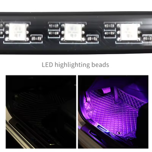 RGB светодиодное освещение салона автомобиля с USB беспроводным радиочастотным дистанционным управлением, музыкальное управление, несколько режимов освещения, декоративная лампа - Product Image 3