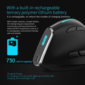 2024 F-36 Led ışık üç mod 2 BT ve 2.4G kablosuz fareler 5 ayarlanabilir DPI 8 düğme programlanabilir şarj edilebilir dikey fare - Product Image 5