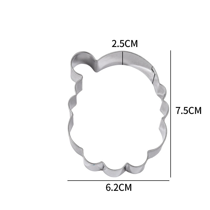 Tête de Père Noël argentée