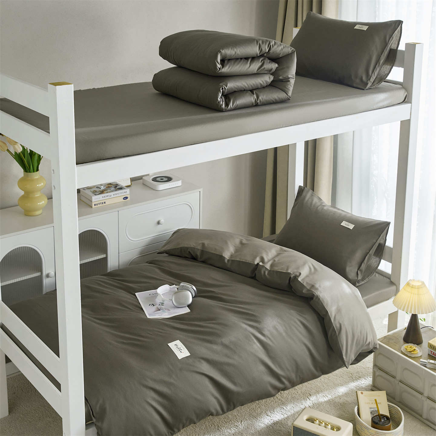 Dark grey and light grey