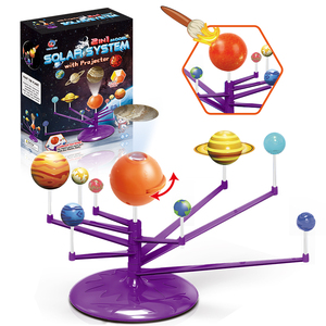 Yeni 2 In 1 Astronomy Planet Model beyin Diy kök güneş sistemi Planetarium projektör ile dokuz gezegen oyuncak - Product Image 1