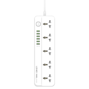 LDNIO SC5614通用电源插座6 USB智能充电器加长墙英国插座路插座18W <span class=keywords><strong>5</strong></span>插座电源板