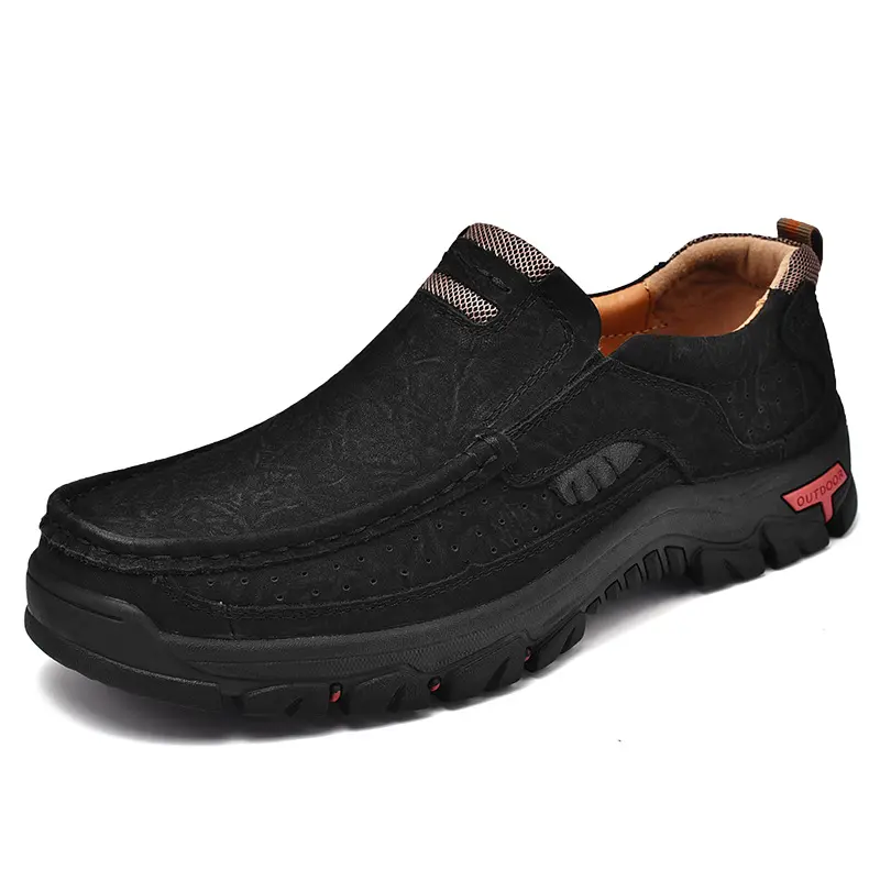 Mocassini in pelle da uomo Slip On Shoes Casual Fashion Business Arkget Office Driving Shoes for Men Big Size