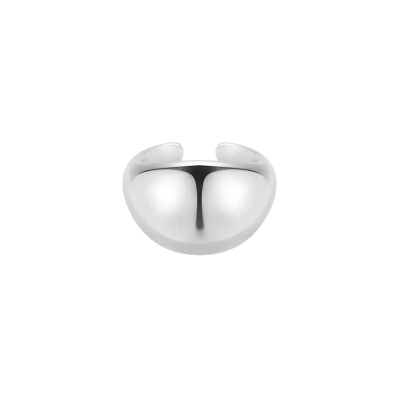 Современная простота, большие кольца, ювелирные изделия, женские 925, простые серебряные кольца с открытой лентой, массивные кольца