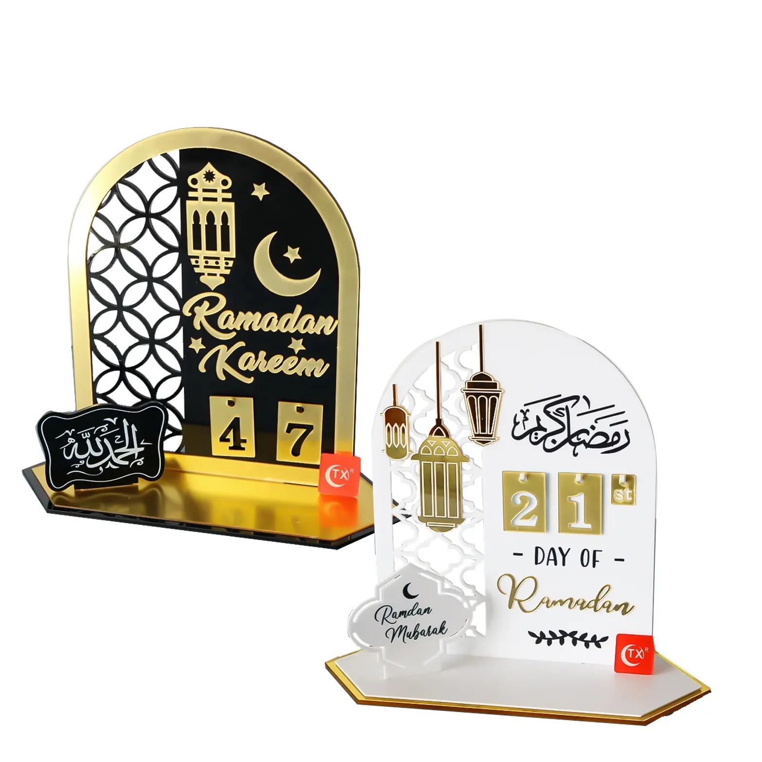 TX Ramadan calendario conto alla rovescia Eid Mubarak ornamento acrilico decorazione Ramadan 2024 casa Islam decorazioni per feste musulmane Ramadan Kareem