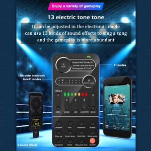 2022 Drop Shipping K9 Set Voice Changer Game Live Broadcast Mobile Computer Sound Card for Gaming - Product Image 4
