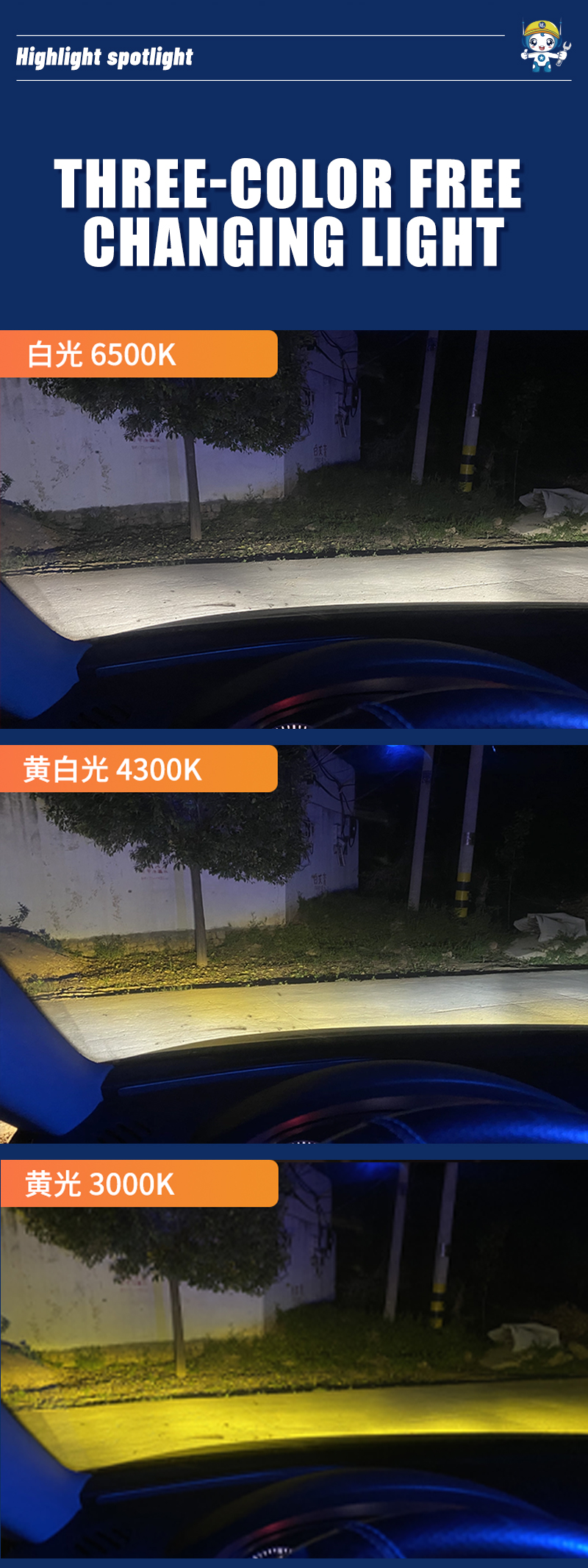 3000K 4300K 6000K