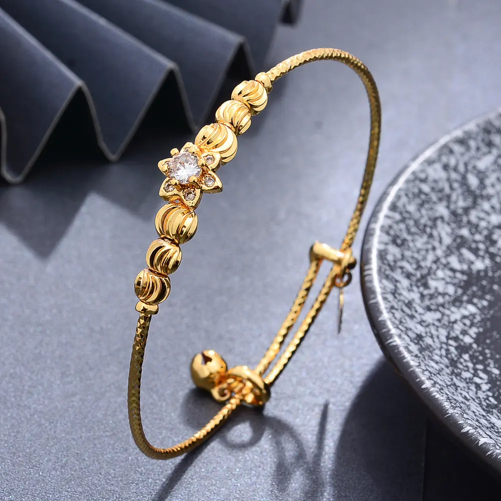 Indiase Gouden Armbanden Dubai Bruid Bruiloftsfeest Armbanden Sieraden Geschenken Arabische Boetiek Sieraden Armbanden Groothandel