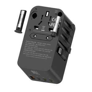Adattatore da viaggio 70W con cavo di uscita retrattile di tipo C, adattatore da viaggio universale, più porte di uscita USB e Type-C - Product Image 5