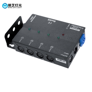 4 yollu izole DMX Splitter amplifikatör dağıtıcı 3 pinli çıkış hareketli kafa ışık Par ışık konser düğün Par - Product Image 6