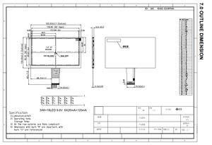 Pantalla LCD de 7 pulgadas Interfaz I2C Pantalla táctil capacitiva de 10 puntos 7 pulgadaPara pantalla táctil