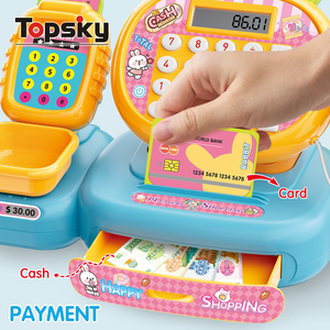 Điện mô phỏng mua sắm tiền mặt đăng ký đồ chơi với ánh sáng âm nhạc phim hoạt hình giả vờ chơi máy tính tiền đăng ký Đồ chơi Quà tặng cho trẻ em - Product Image 4