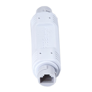 Extensor POE de 100Mbps impermeable para exteriores, repetidor, 1 entrada, 1 salida, dispositivos de puente de red de 48V, rango de 200 metros, cámara AP de plástico