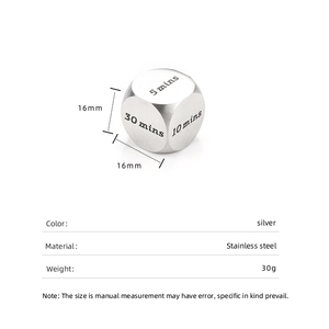 Özel D & D 16mm paslanmaz çelik zar seti küp şekli ile kazınmış mektup ve desen oyun özellikleri için özel Logo - Product Image 6