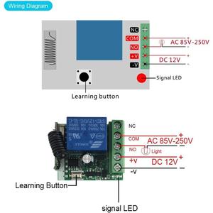 433MHz Universal Wireless-Fernbedienung schalter DC 12V 1CH Relais empfänger modul HF-Sender Momentan-Kipp verriegelung für Gate - Product Image 3