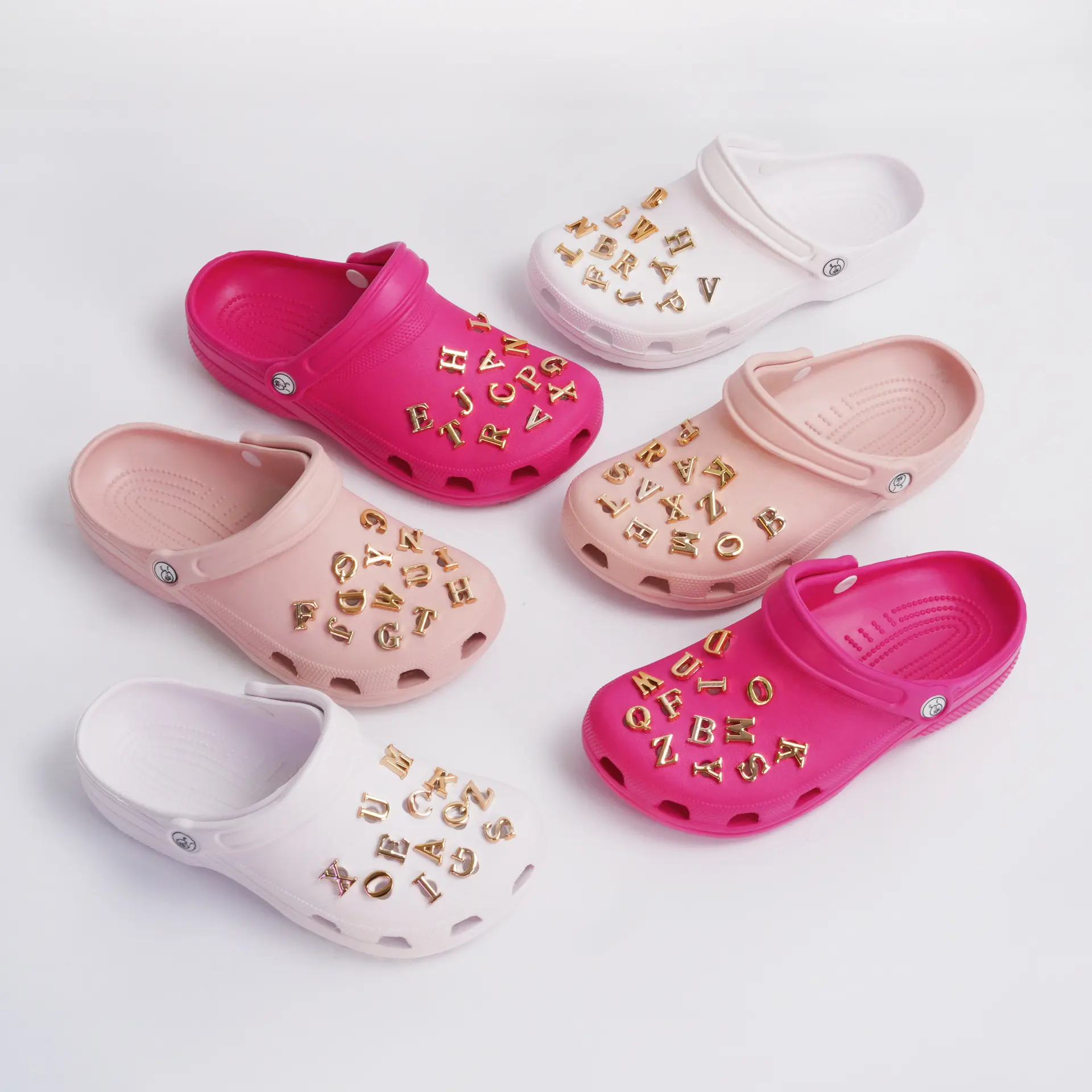 Spot DIY sandals accessories Eva sandals accessories detachable letters shoe buckle accessories set