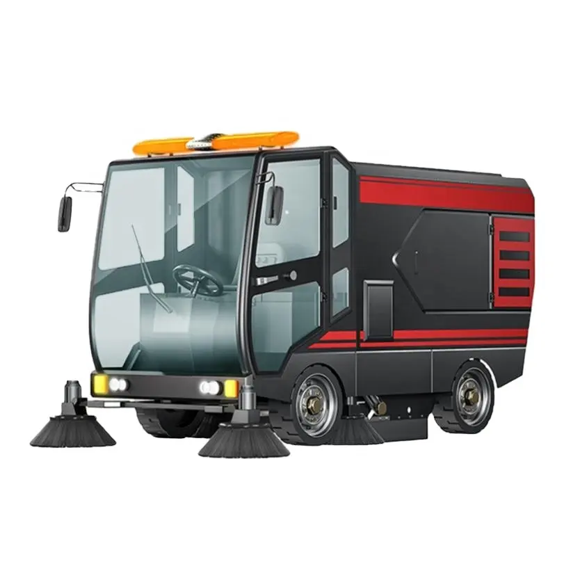 C220 Electric Vacuum Road Street Cleaning Sweeper Garbage Truck 48V Ride-on Battery Powered Floor Sweeper floor cleaning machine