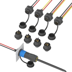 2 ~ 5 pines 10 Amp K15 Cable a Panel Cable montado macho hembra enchufe controlador enchufe eléctrico IP68 LED conector de señal de alimentación - Product Image 1