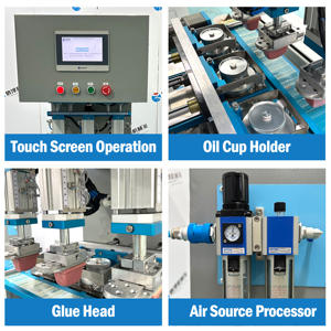 Máy tính để bàn bán tự động ba màu servo nhựa bao vây Pad máy in cho cao su <span class=keywords><strong>tempon</strong></span> máy in - Product Image 2